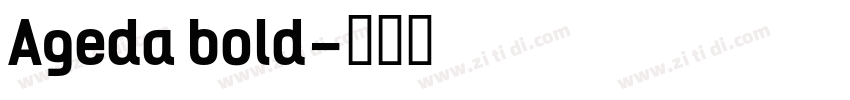 Ageda bold字体转换